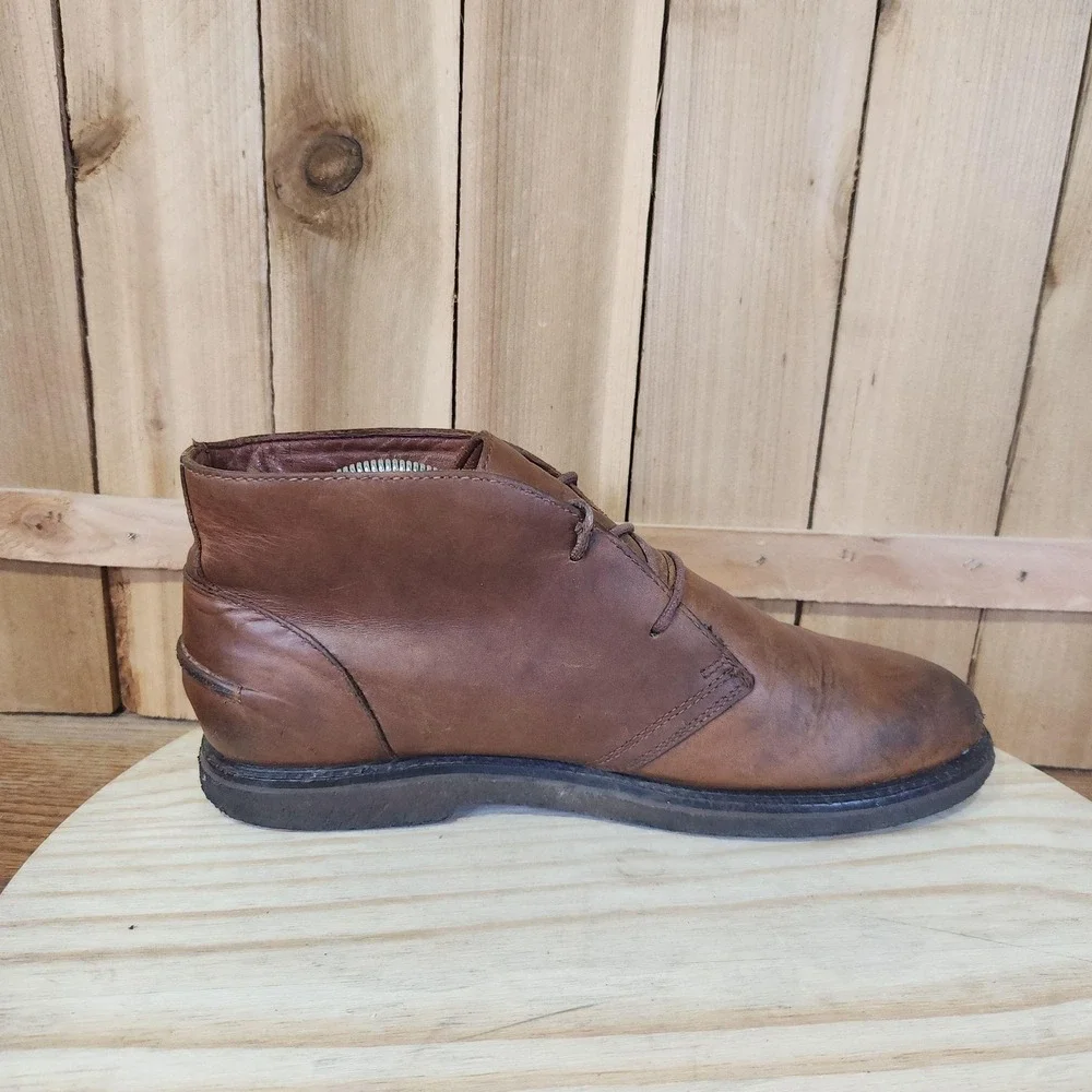 Polo Ralph Lauren Marlow-BO-CSL Boots Mens 9D Brown Leather Chukka Crepe Sole